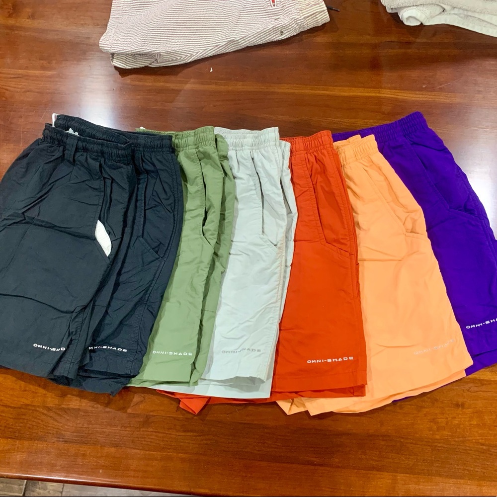 ORANGE Columbia PFG Shorts